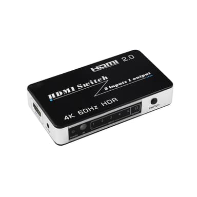 HDMI-svitsj 5 i 1 ut 4K   60Hz Sort