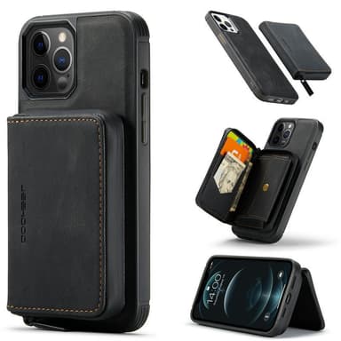 Magnetisk lommebokveske med kortholder for iPhone 15-serien iPhone 15 Pro