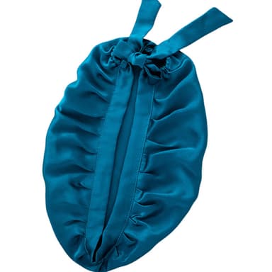 16 Momme Mulberry Silk Sovehette Blå