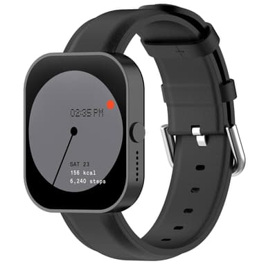 22 mm klokkerem i skinn for CMF BY NOTHING Watch Pro Sort