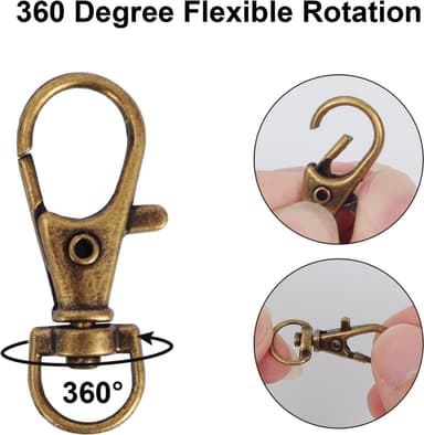 120-pack metall nøkkelring Bronse