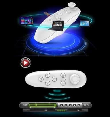 VR BOX 2.0 3D-briller med Bluetooth og fjernkontroll - 3,5-6"" skjerm