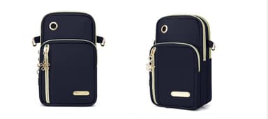 Crossbody-veske i Oxford-stoff Mørke blå
