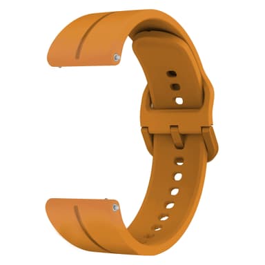 Klokkereim i silikon Gul 22 mm
