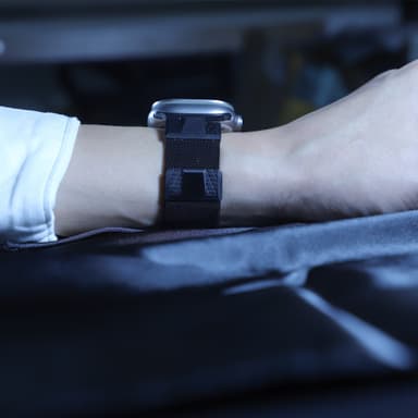 Klokkerem i rustfritt stål for Apple Watch 42/44/45/49 mm Sort