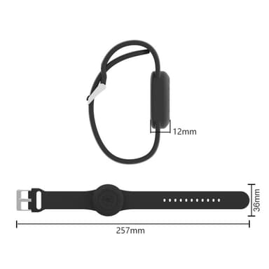Airtag armbånd / Holder for Airtag Sort