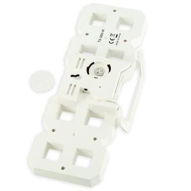 Stor 3D digital veggklokke / vekkerklokke med hvitt LED-lys - Multifunksjonell
