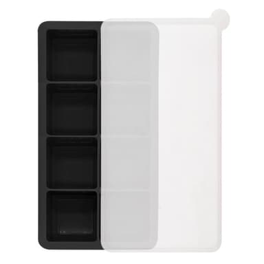 Isbitform av silikon med 8 rom og lokk