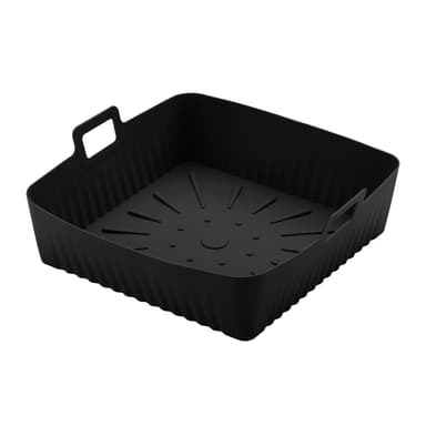 Matbeholder til airfryer, av ikke-klebrig silikon Sort