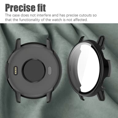 Deksel med skjermbeskytter til Garmin Vivoactive 5 Sort