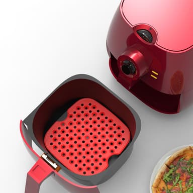 Air Fryer matte i silikon Rød 19 cm