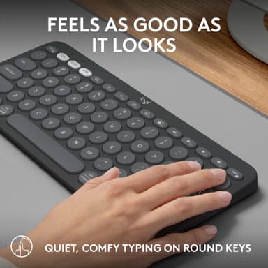 Logitech Pebble Keys 2 K380s trådløst tastatur (Grafitt)
