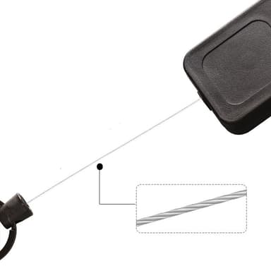 Uttrekkbar nøkkelring Sort
