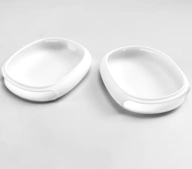 Silikonbeskyttelse for AirPods Max hodetelefoner og bøyle Hvit