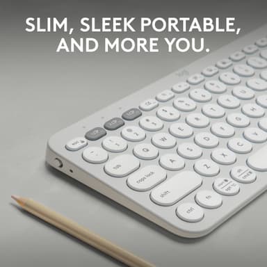 Logitech Pebble Keys 2 K380s trådløst tastatur (Off-White)