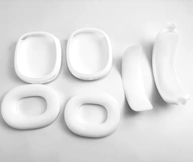 Silikonbeskyttelse for AirPods Max hodetelefoner og bøyle Hvit