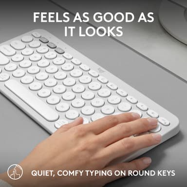 Logitech Pebble Keys 2 K380s trådløst tastatur (Off-White)