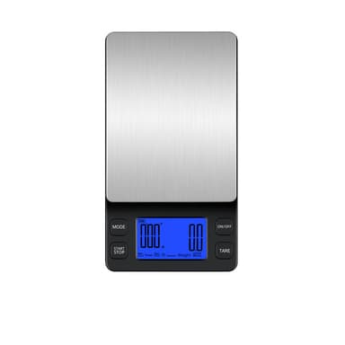 Liten, oppladbar digitalvekt 2 kg / 0,1 g Sort