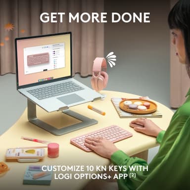 Logitech Pebble Keys 2 K380s trådløst tastatur (Grafitt)