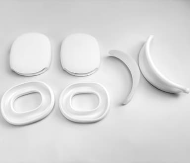 Silikonbeskyttelse for AirPods Max hodetelefoner og bøyle Hvit