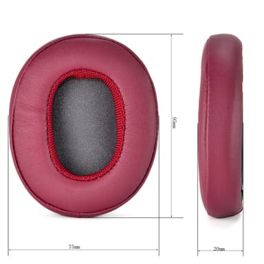Erstatningsøreputer for Skullcandy Crusher Wireless/Crusher ANC/Hesh3, 2-pakning Mørkerød