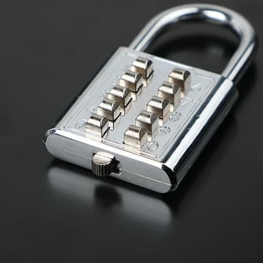 8-sifret mekanisk belagt kombinasjonslås Sølv 40 mm/7.5 x 4 x 1.2 cm