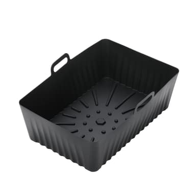 To Air fryer-beholdere med grytevott Sort