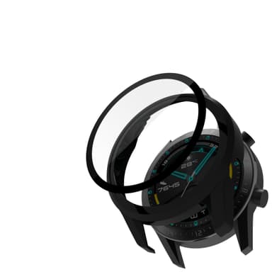 Veske med skjermbeskytter til Huawei Watch GT2 42 mm Sort