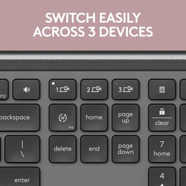 Logitech MK950 Slim Combo tastatur og mus (grafitt)