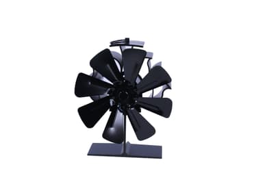 Kaminvifte for bedre varmefordeling 8 blader Sort