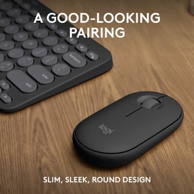 Logitech Pebble 2 K380S/M350S tastatur og mus kombo (Grafitt)