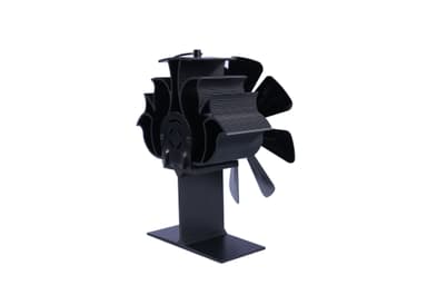 Kaminvifte for bedre varmefordeling 8 blader Sort