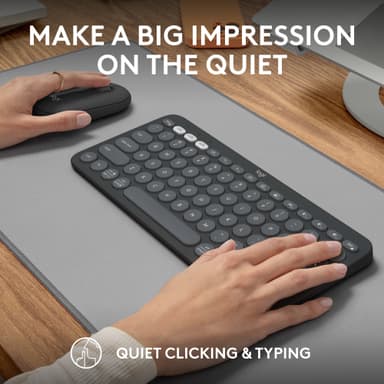 Logitech Pebble 2 K380S/M350S tastatur og mus kombo (Grafitt)