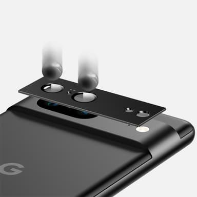 Anti-ripe kameralinsedeksel for Google Pixel 7A Sort