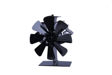Kaminvifte for bedre varmefordeling 8 blader Sort