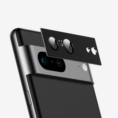 Anti-ripe kameralinsedeksel for Google Pixel 7A Sort