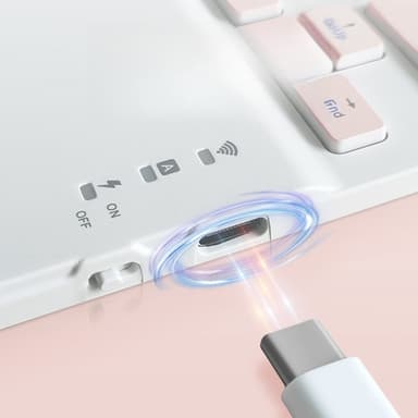 Trådløst tastatur med styreflate for nettbrett Hvit L