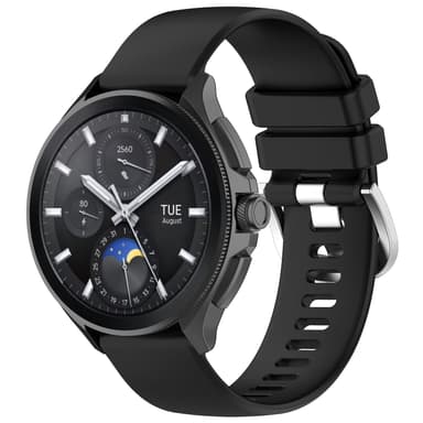 Silikonarmbånd for Xiaomi Watch 2 Pro/S3 og Honor Watch 4 Pro Sort