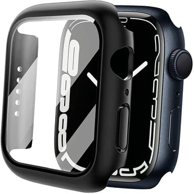 Deksel med skjermbeskytter for Apple Watch 7 / 8 (45 mm), svart