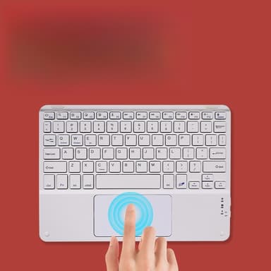 Trådløst tastatur med styreflate for nettbrett Hvit L