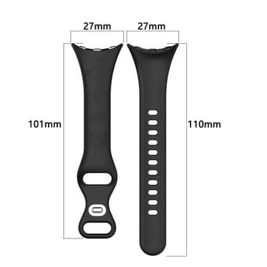 Silikonarmbånd for Google Pixel Watch 2 Sort