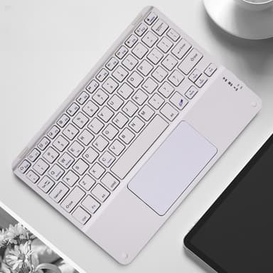 Trådløst tastatur med styreflate for nettbrett Hvit L