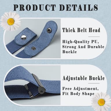 Elastisk belte uten spenne, unisex Sort M