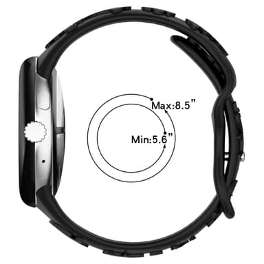 Silikonarmbånd for Google Pixel Watch 2 Sort