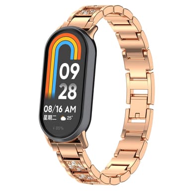 Xiaomi Watch Band med Rhinestone, 8/8NFC/9/9NFC Rose gull