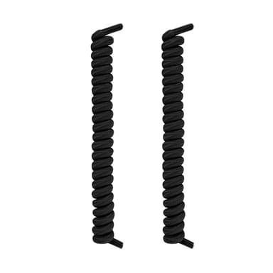 No-tie Elastiske Spring Shoelisser Sort