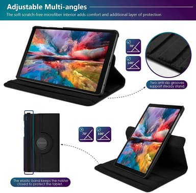 Etui / stativ til Samsung Galaxy Tab A7 Lite T220/T225, svart