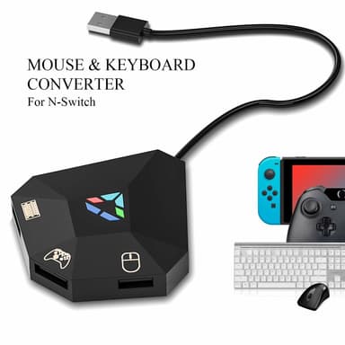Mus-/tastaturadapter kompatibel med Nintendo Switch, PS4, Xbox One/360, PS3