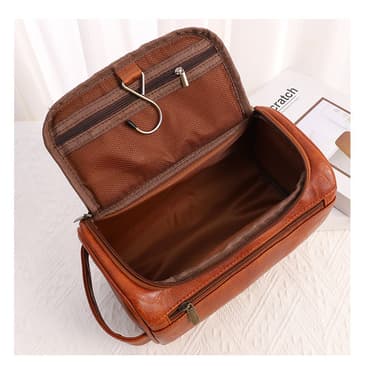 Premium toalettveske for menn Brun