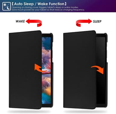Etui / stativ til Samsung Galaxy Tab A7 Lite T220/T225, svart